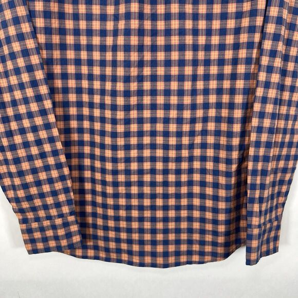 J.CREW Secret Wash Slim Fit Button Down Shirt Mens Small Orange Blue Plaid NWT - Picture 14 of 14
